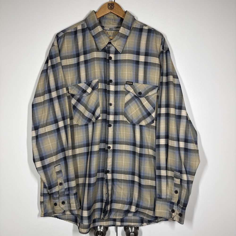 Dixxon Delmo Limited Edition Flannel Men's 3XL Plaid Button-Up Long Sleeve EUC